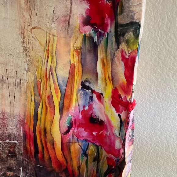 100% Silk Chinese Dress NWT Romantic Feminine Floral Print  XL - Picture 7 of 8